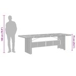 vidaXL Ensemble à manger de jardin et coussins 7 Pièces gris rotin
