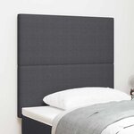vidaXL Tête de lit LED avec tête de lit Gris foncé 100 cm Polyester