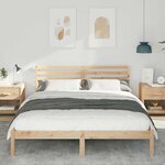 vidaXL Cadre de lit Marron 160 x 220 cm Bois massif en pin