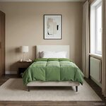 vidaXL Duvet d'été simple Matelassé Vert 155 x 220 cm Microfibre