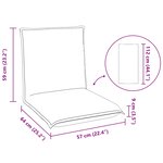 vidaXL Fauteuil de sol ajustable Gris foncé Tissu