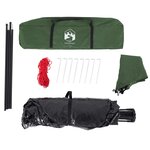 vidaXL Tente de camping cabine 4 personnes vert libération rapide