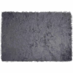 vidaXL Tapis en fausse Tafalla Anthracite 140 x 200 cm Polyester