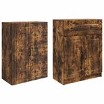 vidaXL Ensemble de Meubles 2 Pièces Chêne fumé Bois d'ingénierie