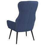 vidaXL Chaise de relaxation Bleu Tissu