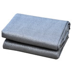 Voile d'ombrage rectangulaire anti-UV HDPE 4L x 3l m gris