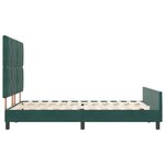 vidaXL Cadre de Lit Vert Foncé 140x190 cm Velours