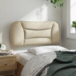 vidaXL Coussin de tête de lit Hvar crème 90 cm tissu