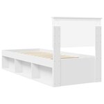 vidaXL Cadre de lit avec tête de lit Blanc 75 x 190 cm Pin massif