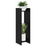 vidaXL Support de Plante 2 pièces Chêne noir 30 x 30 x 100 cm