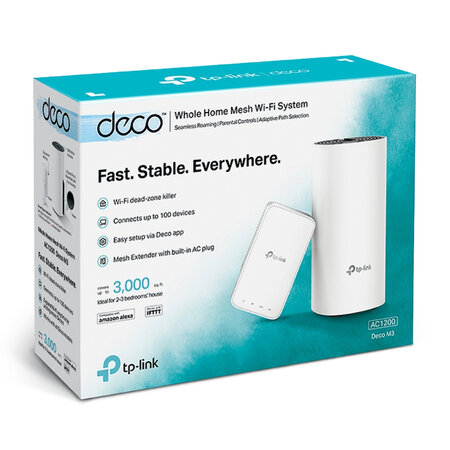 Tplink ac1200 whole-home mesh wi-fi ac1200 whole-home mesh wi-fi system 867mops at 5ghz+300mops at 2.4ghz 2 gigabit ports 2 internal antennas