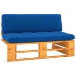 vidaXL Canapé central palette de jardin marron miel bois pin imprégné