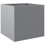 vidaXL Jardinières 2 Pièces argenté 42x40x39 cm acier galvanisé