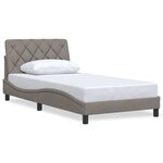 vidaXL Cadre de lit sans matelas taupe 100x200 cm tissu