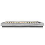 vidaXL Cadre de lit avec lumières LED sonoma gris 135x190 cm