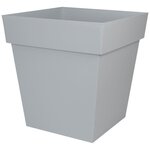 EDA Pot carré Toscane - 50 cm - 87 L - Gris Béton
