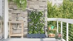 vidaXL Jardinière avec treillis 2 Pièces Gris clair 80x40x125 5 cm