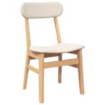 vidaXL Chaises à manger coussins 2 Pièces bois massif caoutchouc