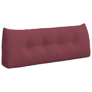 vidaXL Coussin de Dos Bordeaux 120 x 24 x 50 cm tissu