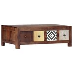 vidaXL Table basse 90x50x30 cm Bois massif
