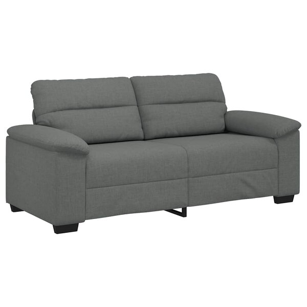 vidaXL Canapé à 2 places gris foncé 140 cm tissu
