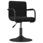 vidaXL Chaises pivotantes à manger lot de 4 noir velours