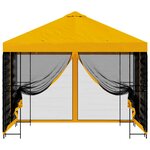 vidaXL Abri de jardin avec parois 3 x 3 m Jaune Polyester et Acier