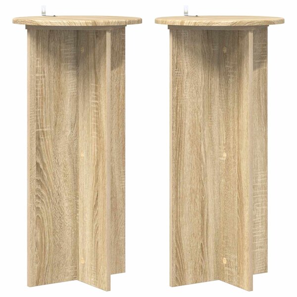vidaXL Support de Plante 2 pièces Chêne Sonoma 40 x 40 x 80 cm