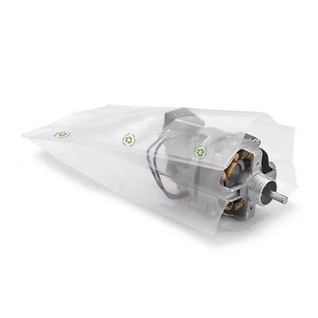 Sachet plastique recyclé à soufflets transparent 150 microns raja 30x70x20 cm (lot de 150)
