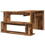 vidaXL Bureau d'angle vieux bois 200 5x50x76 cm bois d'ingénierie