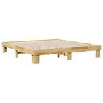 vidaXL Cadre de lit sans matelas 180x200 cm Bois massif Chêne