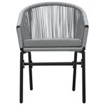 vidaXL Ensemble à manger de jardin 9 Pièces Gris