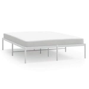 vidaXL Cadre de lit métal sans matelas blanc 140x200 cm