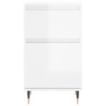 vidaXL Buffets 2 Pièces blanc brillant 40x35x70 cm bois d'ingénierie