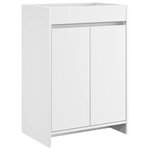 vidaXL Meuble sous lavabo de salle de bain Blanc 56 x 37 5 x 81 cm