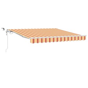 vidaXL Auvent rétractable Jaune et Orange 300 x 250 cm Polyester