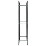 vidaXL Portant de bois de chauffage Noir 44 x 20 x 100 cm Acier