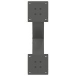 vidaXL Pieds de table basse en forme de X 2 pièces Anthracite 60 x (30-31) cm Acier