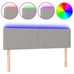 vidaXL Tête de lit à LED Gris clair 144x5x78/88 cm Tissu