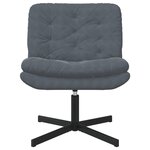 vidaXL Fauteuil relaxant pivotant Gris foncé 63 x 75 x 76 cm Velours