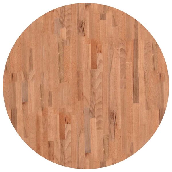 vidaXL Dessus de table Ø90x4 cm rond bois massif de hêtre