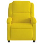 vidaXL Fauteuil inclinable de massage électrique jaune velours