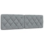 vidaXL Lit avec matelas gris clair 160x200 cm tissu