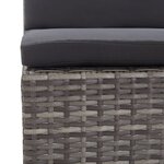 vidaXL Salon de jardin 5 Pièces avec coussins Résine tressée Gris