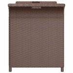 vidaXL Banc de jardin avec coussin marron 116x46x57 cm résine tressée