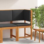vidaXL Fauteuil de jardin d'angle avec coussins en bois d'acacia