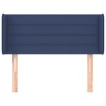 vidaXL Tête de lit avec oreilles Bleu 103x16x78/88 cm Tissu