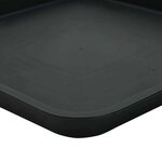 vidaXL Plateau carré à fleurs 6 pc Noir 25 5 x 25 5 x 2 5 cm Plastique