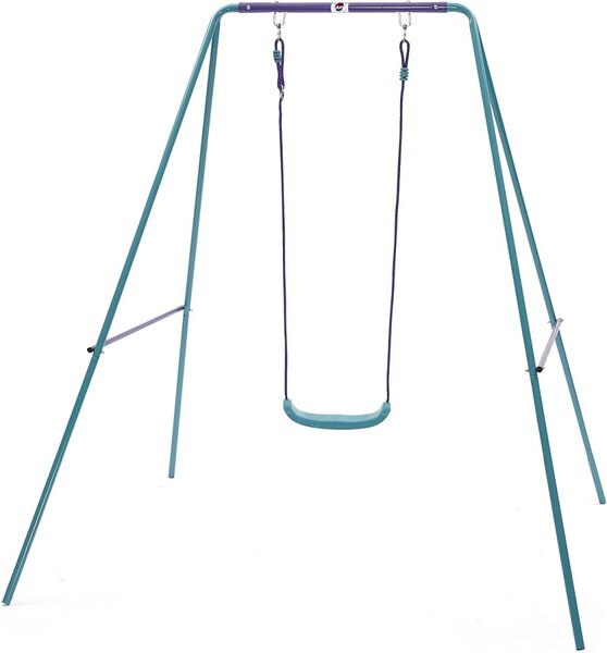 balançoire simple en métal - bleu
