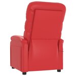 vidaXL Fauteuil de massage Rouge Similicuir